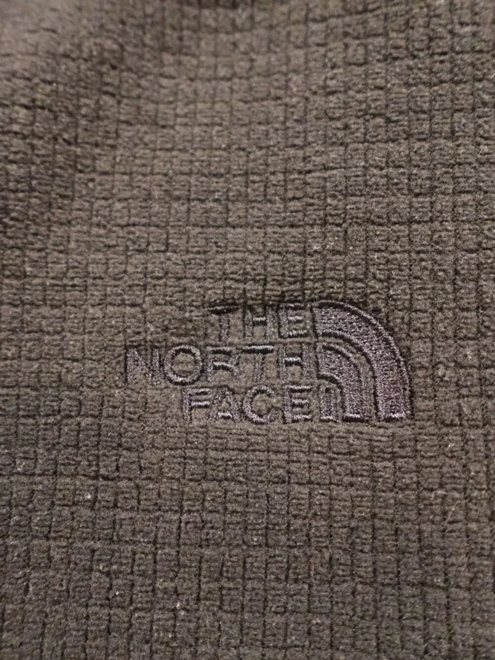 The North Face Waffle Fleece Quarter Zip Pullover Men's Large Gray Outdoor